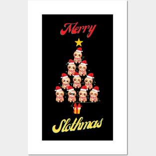 Merry Slothmas Posters and Art